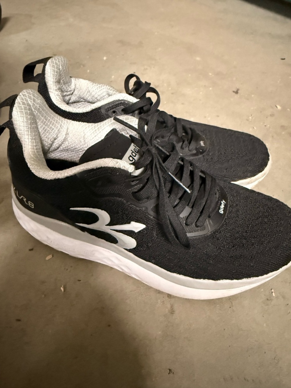 Gdefy Black and White Athletic Sneakers